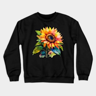 Watercolor sunflower Crewneck Sweatshirt